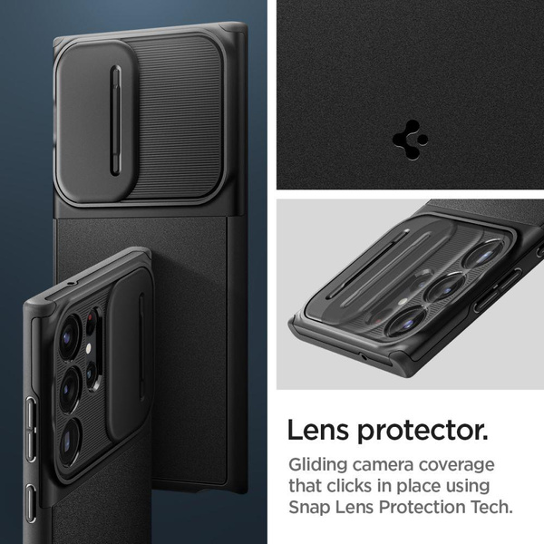 Etui Spigen Optik Armor na Samsung Galaxy S23 Ultra - czarne