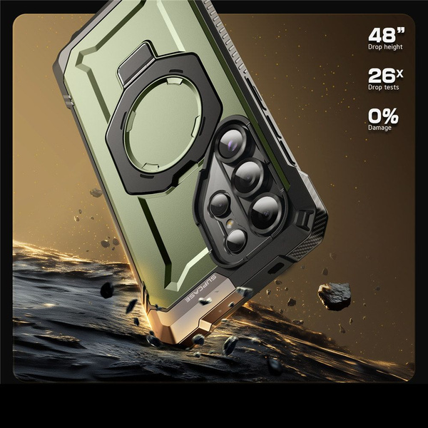 Etui Supcase UB Grip Mag na Samsung Galaxy S25 Ultra - oliwkowy