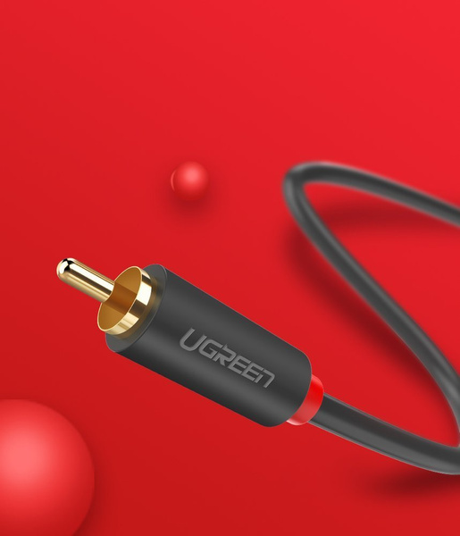 Kabel Ugreen AV104 10520 audio 2RCA (męski) / 2RCA (męski) 5m - szary