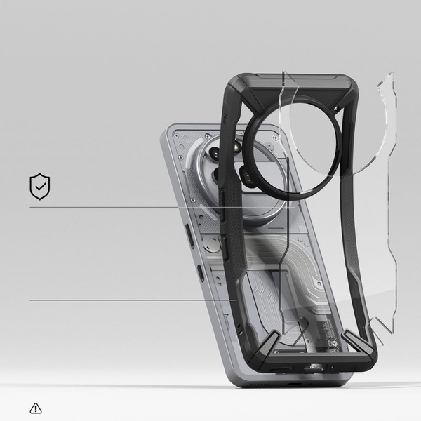 Etui Ringke Fusion X na Nothing Phone 3A Pro - czarne