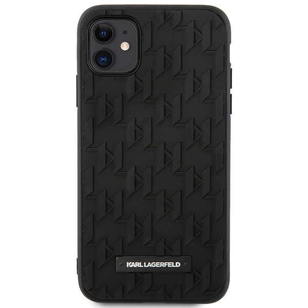 Karl Lagerfeld KLHCN61RUPKLPK iPhone 11 / Xr 6,1" Hardcase Schwarz/Schwarzes 3D-Monogramm