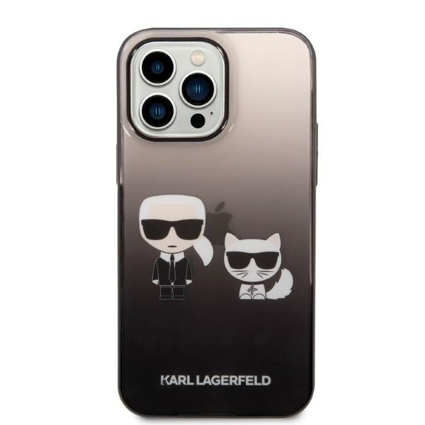 Karl Lagerfeld KLHCP14LTGKCK iPhone 14 Pro 6.1&quot; Hardcase schwarz / schwarz Gradient Ikonik Karl &amp; Choupette