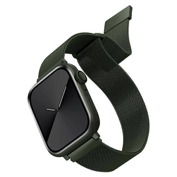 Uniq Gehäuse Dante-Armband für Apple Watch 1/2/3/4/5/6/7/8/9/SE/SE2 42/44/45 mm Edelstahl – Grün