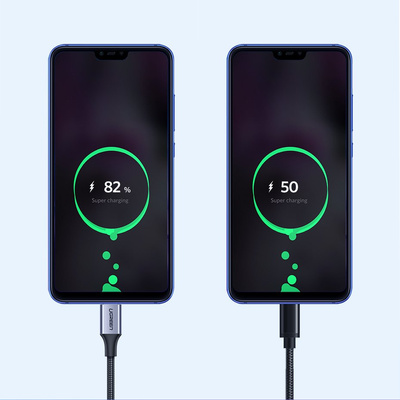 Ugreen US288 60128 USB-A / USB-C QC 3.0 3A 2m Kabel - Grau