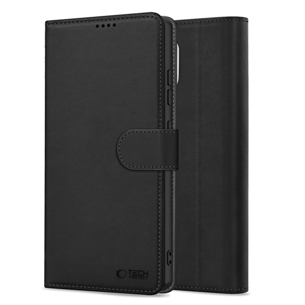 Tech-Protect Wallet Case für Xiaomi Redmi Note 14 4G / LTE - Mattschwarz