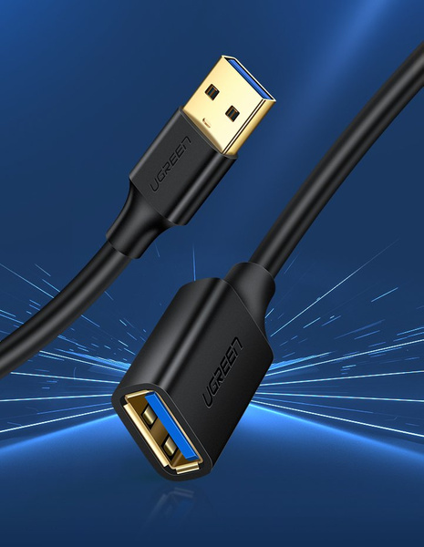 Ugreen cable extension cable USB 3.0 (female) - USB 3.0 (male) adapter 1m black (10368)