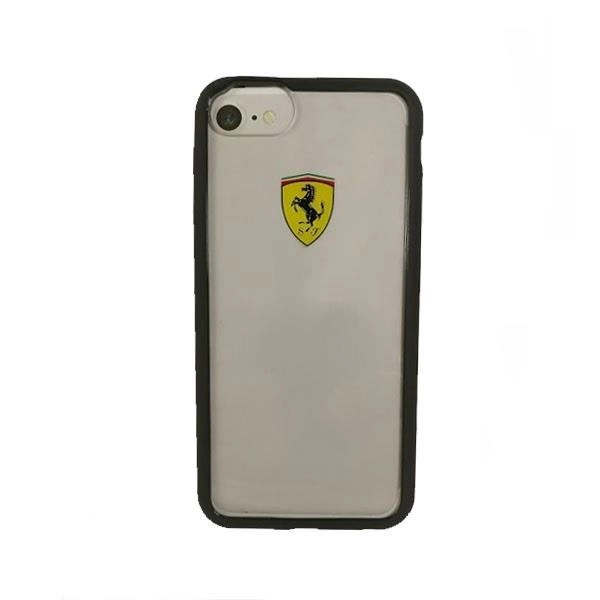 Etui Ferrari Transparent na iPhone 7 / 8 / SE 2020 / SE 2022 - przezroczysto-czarne