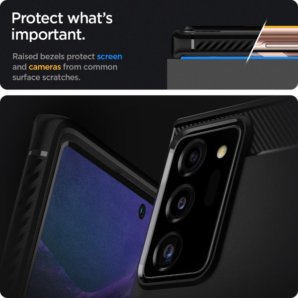 Spigen Rugged Armor Case for Samsung Galaxy Note 20 Ultra - Matte Black