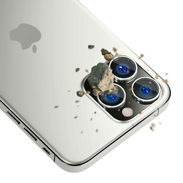 Osłona aparatu 3mk Lens Protection Pro na iPhone 14 Pro / iPhone 14 Pro Max - srebrna