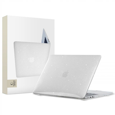 Tech-Protect SmartShell Case for MacBook Air 13&quot; M2 / M3 / 2022-2024 - Clear-Glitter