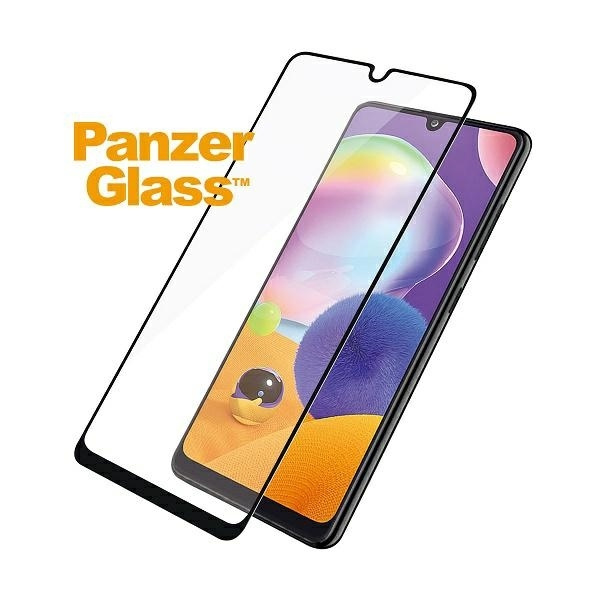 PanzerGlass E2E Regular gehärtetes Glas für Samsung Galaxy A31 / A32 – mit schwarzem Rahmen