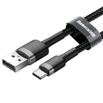 Baseus Cafule Kabel USB-A / USB-C QC3.0 2A 3m - Grau-Schwarz
