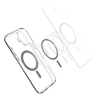 Spigen Ultra Hybrid MagSafe Carbon Fiber für iPhone 16 – Dunkelgrau