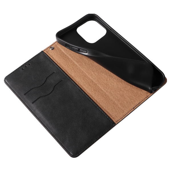 Magnet Strap Case für iPhone 14 Flip Wallet Mini Lanyard Ständer Schwarz