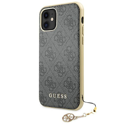 Guess GUHCN61GF4GGR iPhone 11 6.1&quot; / Xr Grau/Grau Hartschale 4G Charms Collection