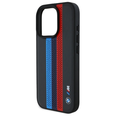 BMW M Performance Tricolor Printed Stripes MagSafe case for iPhone 16 Pro - black