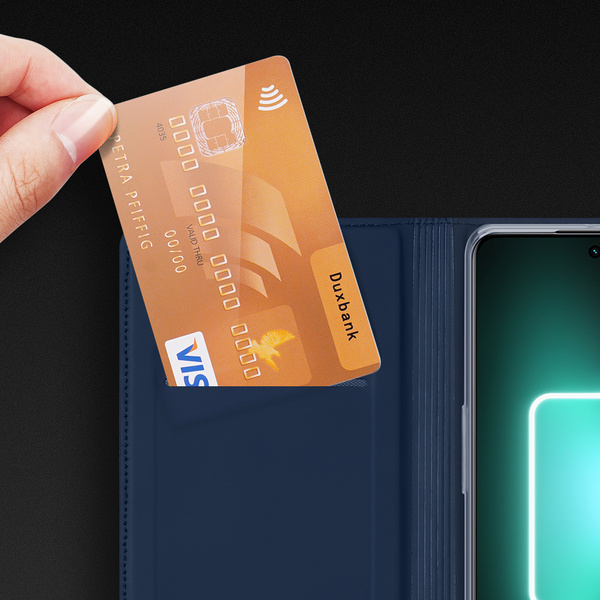 Dux Ducis Skin Pro Hülle für Realme GT Neo 5 / Realme GT3 Flip Cover Card Wallet Stand Schwarz