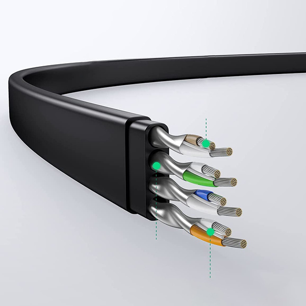 Ugreen NW102 50172 flat LAN Ethernet cable Cat. 6 0.5m - black