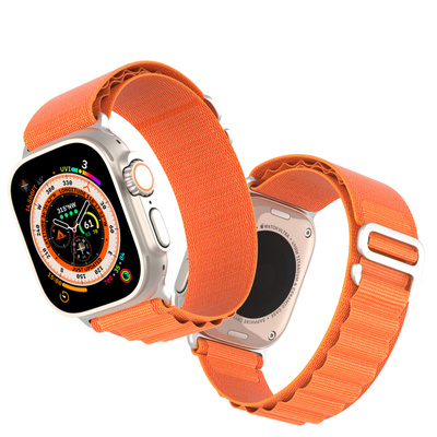 Sport strap with buckle for Apple Watch 9 / 8 / 7 / 6 / SE / 5 / 4 / 3 / 2 / 1 (41, 40, 38 mm) Dux Ducis Strap GS Version - orange