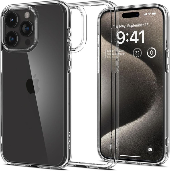 Spigen Ultra Hybrid-Hülle für iPhone 15 Pro Max – transparent