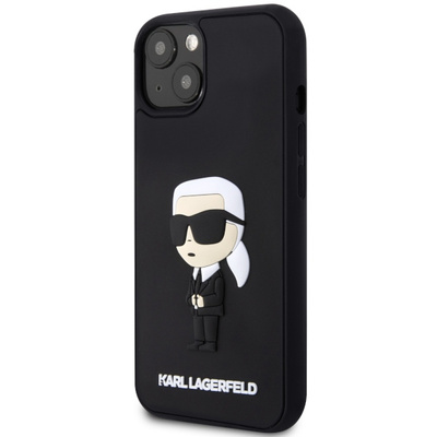 Etui Karl Lagerfeld Rubber Ikonik 3D na iPhone 14 Plus - czarne