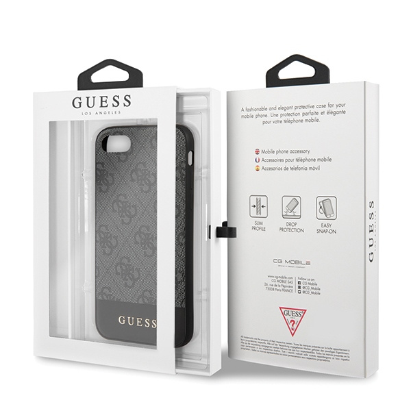 Guess 4G Stripe Collection Hülle für iPhone 7 / 8 / SE 2020 / SE 2022 - Grau