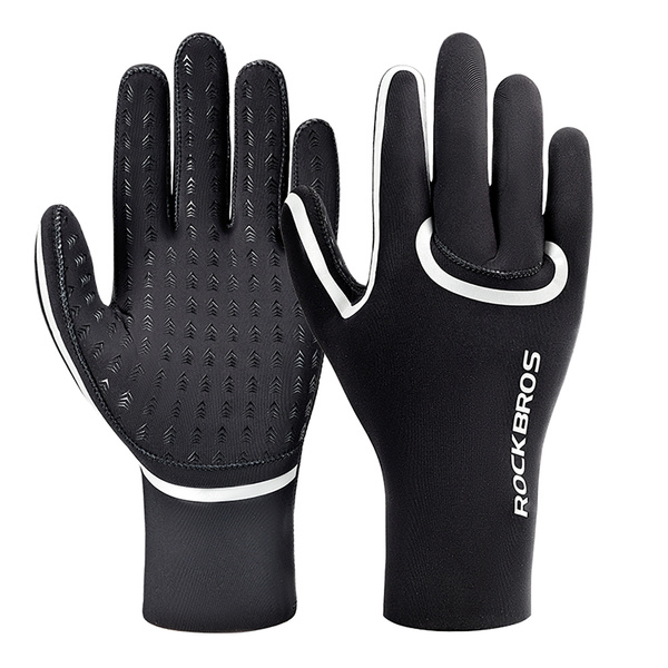 Rockbros komplett wasserdichte Fahrradhandschuhe, Größe: XXL - Schwarz