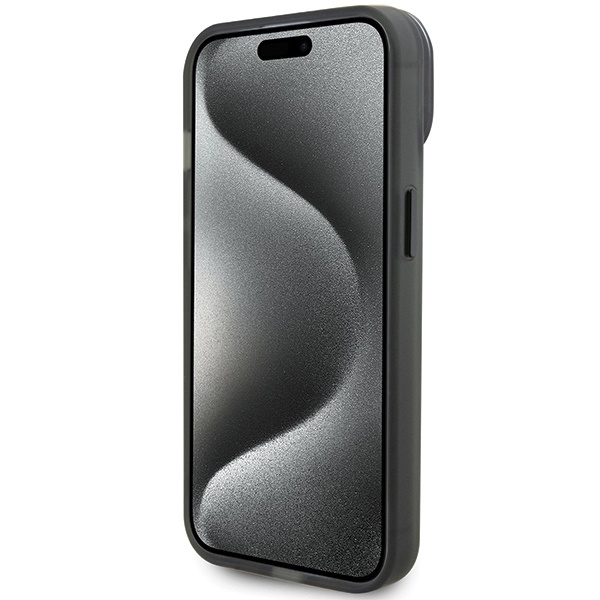 Ferrari FEHMP15SUSCAH iPhone 15 6,1&quot; transparentes Hardcase Ring Stand 2023 Collection MagSafe