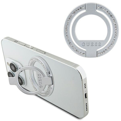 Uchwyt Guess MagSafe Ring Rhinestone - srebrny