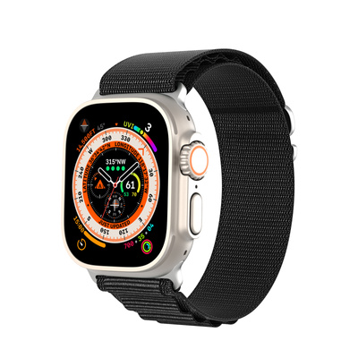 Sport Buckle Strap for Apple Watch Ultra / 9 / 8 / 7 / 6 / SE / 5 / 4 / 3 / 2 / 1 (42, 44, 45, 49 mm) Dux Ducis Strap GS Version - Black
