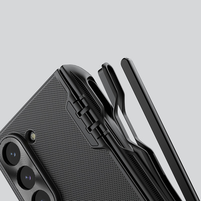 Nillkin Super Frosted Shield Fold Magnetische Hülle für Samsung Galaxy Z Fold 6 5G mit Stifthalter und Magnetmodul – Schwarz