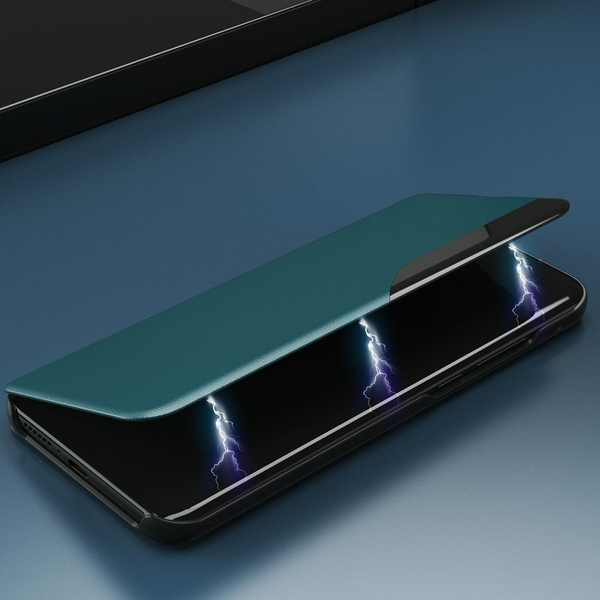 Eco Leather View Case booktype case schutzhülle aufklappbare hülle Samsung Galaxy A72 4G blau