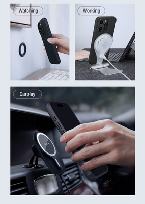 Nillkin Super Frosted Shield Pro Magnetic Case for iPhone 15 Pro - black