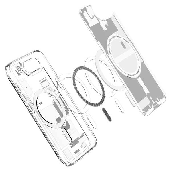 Etui Spigen Ultra Hybrid MagSafe na iPhone 16e Zero One - białe