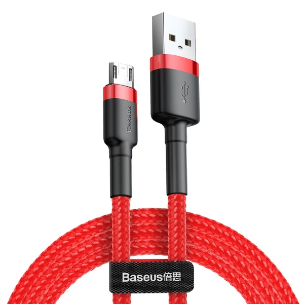 Baseus Cafule Cable strapazierfähiges Nylonkabel USB / Micro-USB 1.5A 2M rot (CAMKLF-C09)
