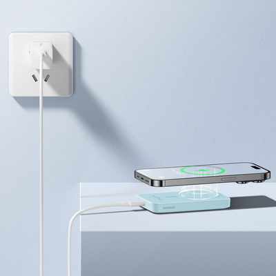 Baseus Mini-Powerbank 5000 mAh 20 W + USB-C-Kabel (20 V/3 A) – blau