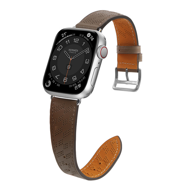 Armband Leder für Apple Watch 38 / 40 / 41 mm Band Armband - dunkelbraun