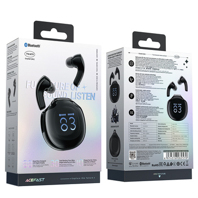 Acefast T9 Bluetooth 5.3 In-Ear-Funkkopfhörer mit Display – Schwarz