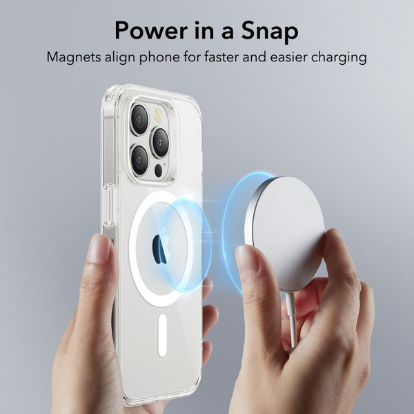 ESR Classic Hybrid Halolock-Hülle mit MagSafe für iPhone 14 Pro – transparent