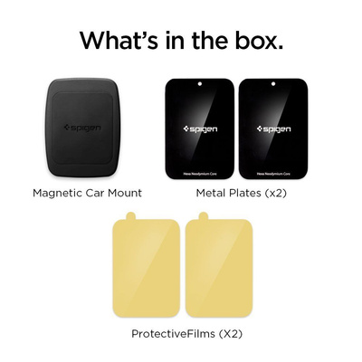 Spigen H12 phone holder for car air vent magnetic - black