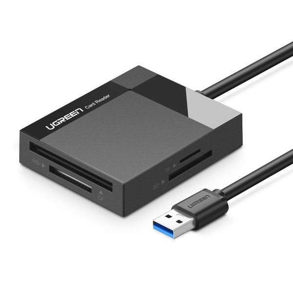 Ugreen czytnik kart pamięci USB 3.0 SD / micro SD / CF / MS czarny (30231)